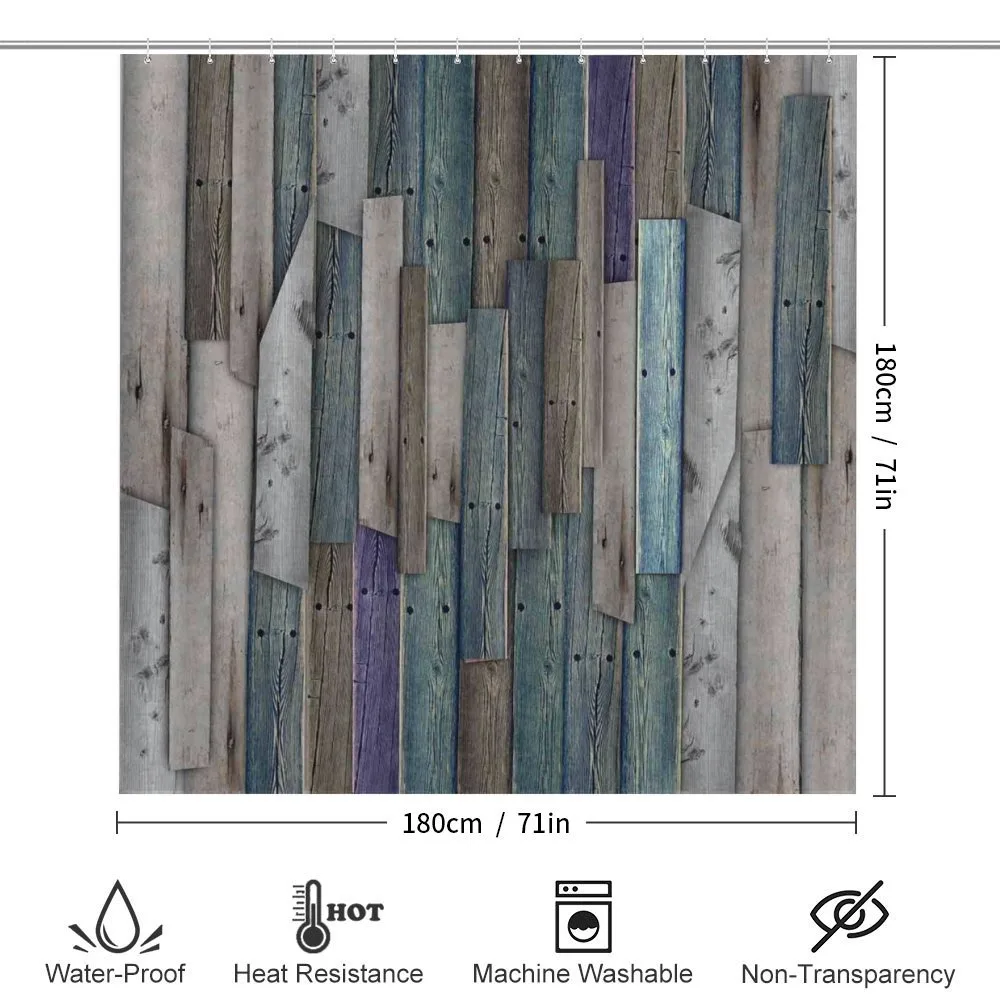 Blue Grey Planks Grunge — Detail 2