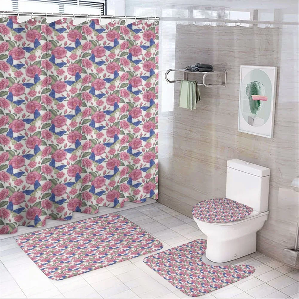 Butterflies Pink Flowers — Your design