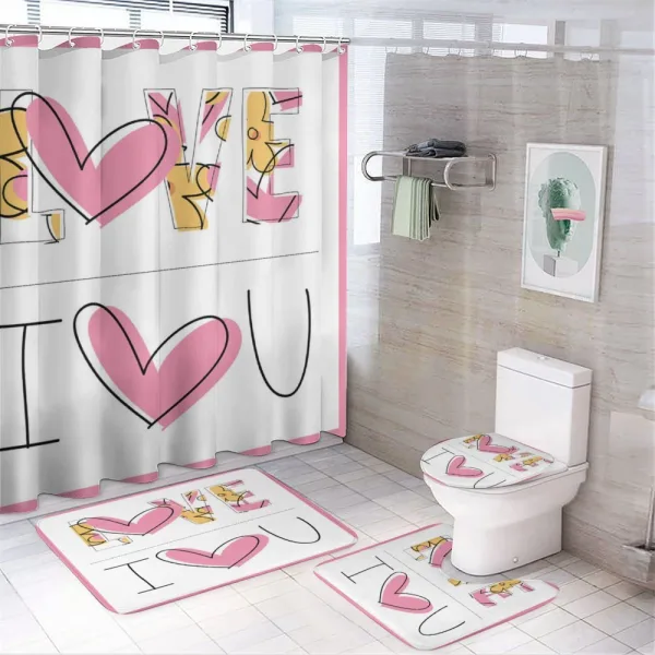 Childish Love Floral on a shower curtain