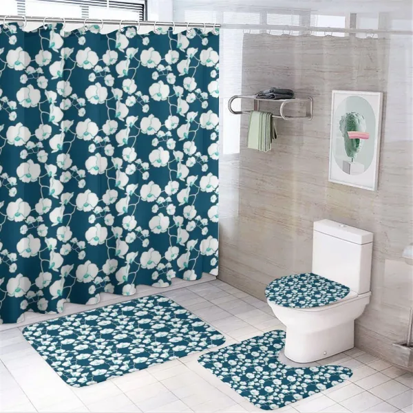 Delicate Floral Branch on a shower curtain