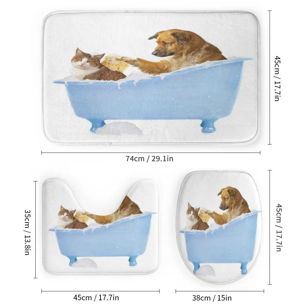 Dog and Cat in Bathtub — Detail 1