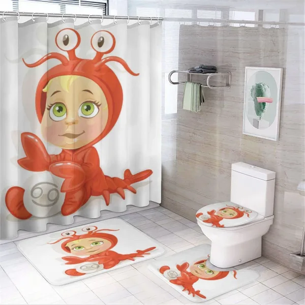Funny Baby Cancer Sign on a shower curtain