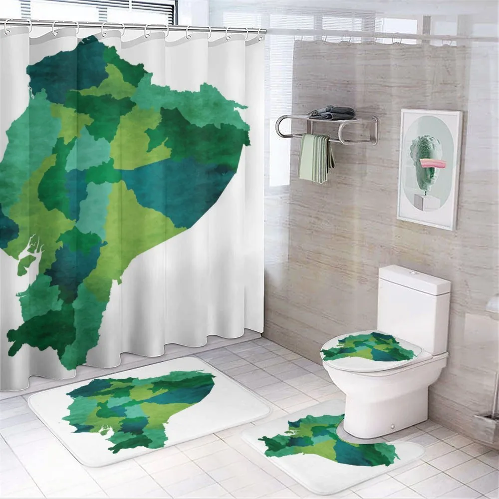 Green Tones Political Map — Your design
