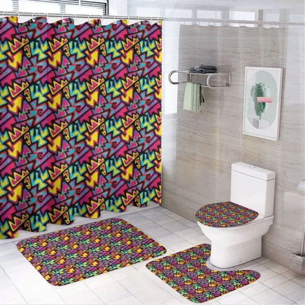 Grunge Graffiti on a shower curtain