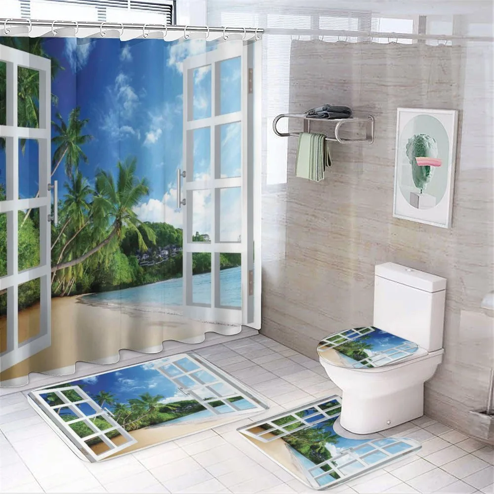 Lush Green Window View — Your design