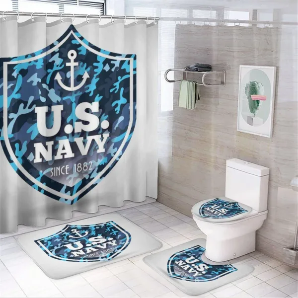Naval Ship Marine on a shower curtain