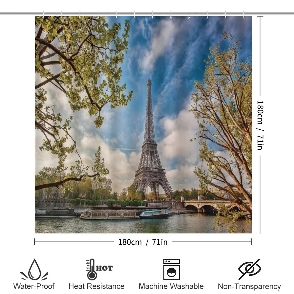 Paris Cloudy Sky Eiffel Tower — Detail 2