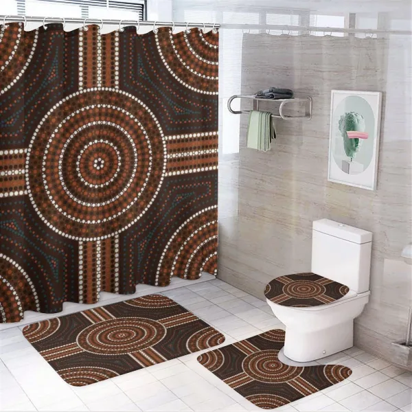 Pebble Stone Style Dots on a shower curtain