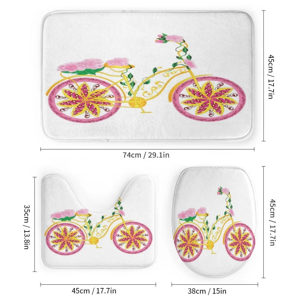 Pink Bike Floral Ornament — Detail 1