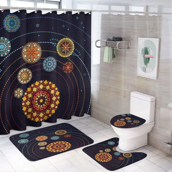 Planet on a shower curtain