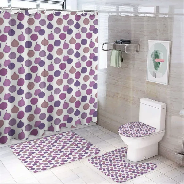 Purple Tones Figs Fruit Art on a shower curtain