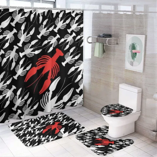 Silhouette Ocean Fauna on a shower curtain