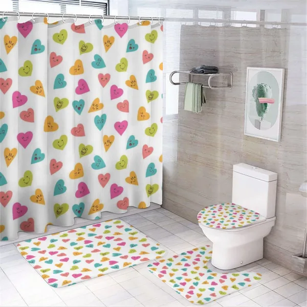 Smiley Heart on a shower curtain