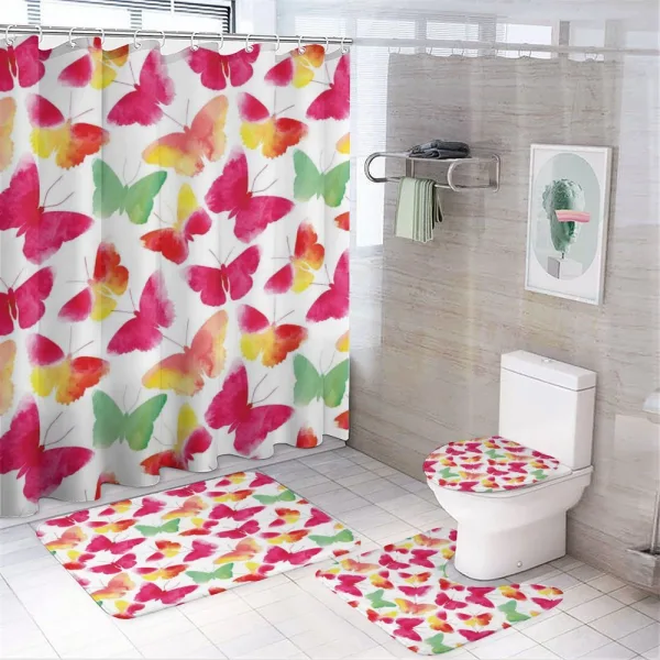 Watercolor Butterflies on a shower curtain