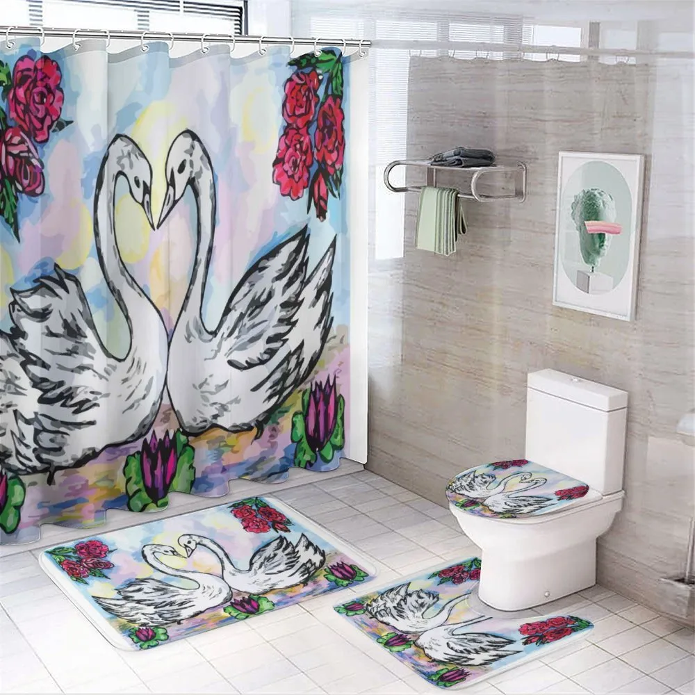 2 White Swans in Lake — Your design