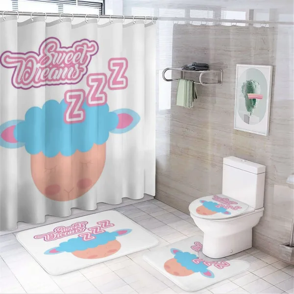 Cartoon Animal on a shower curtain