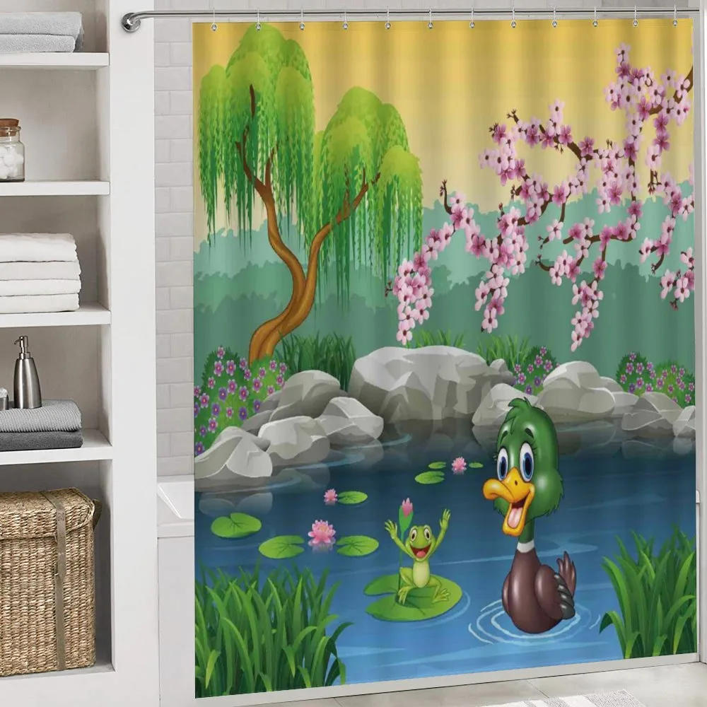 Duck and Frog in a Lake — Detail 4