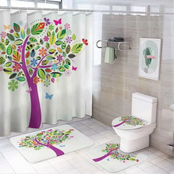 Flower Butterflies on a shower curtain