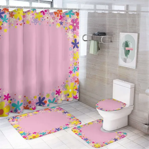 Girls Birthday Flora on a shower curtain