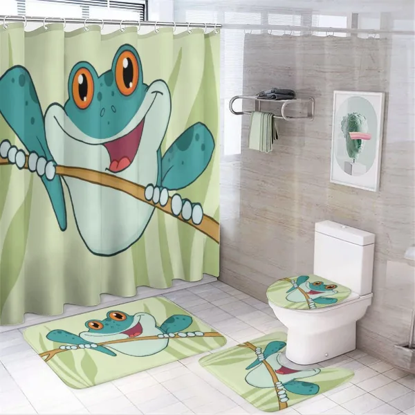 Happy Animal in Nature on a shower curtain
