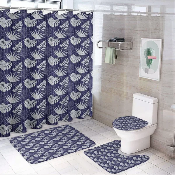 Hawaiian Tropical Monstera on a shower curtain