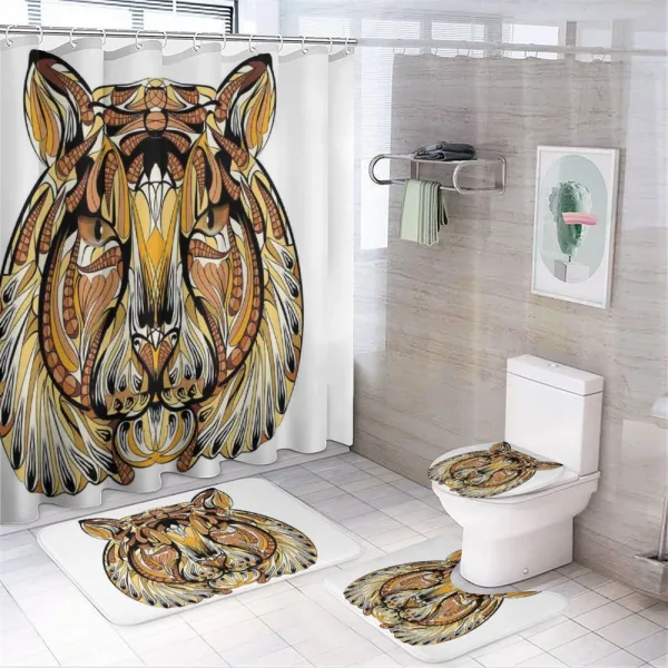 Lion on a shower curtain