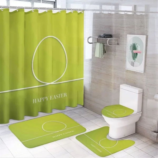 Minimalist Egg Design on a shower curtain