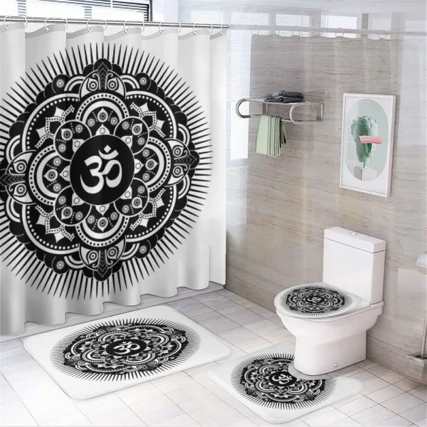 Oriental Tattoo Art Mandala on a shower curtain