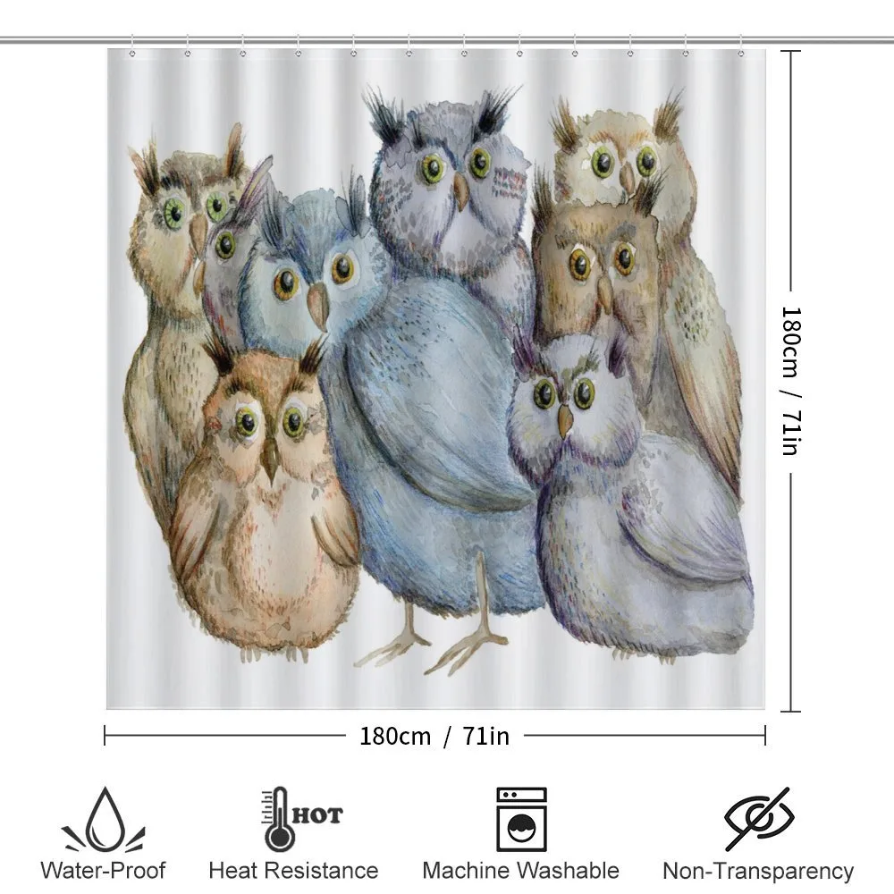 Owl Family Portrait Art — Detail 2