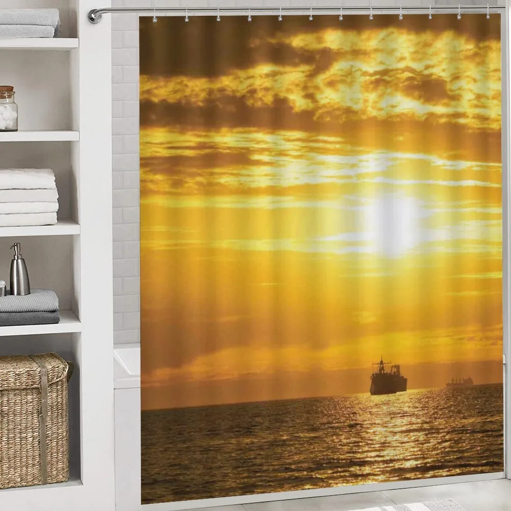 Ship on Ocean Sunrise — Detail 4