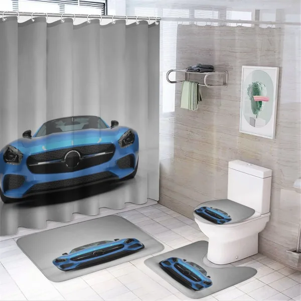 Sports Vehicle Auto on a shower curtain