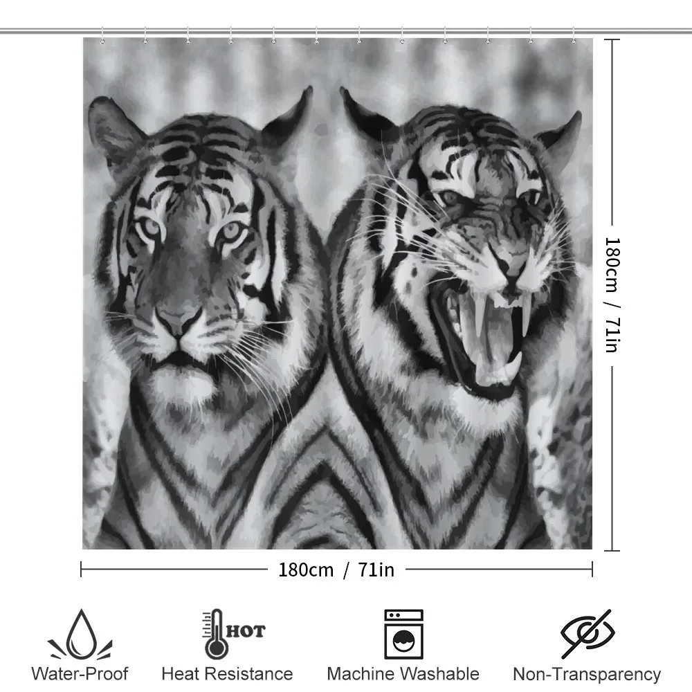 Aggressive Wild Tiger — Detail 2