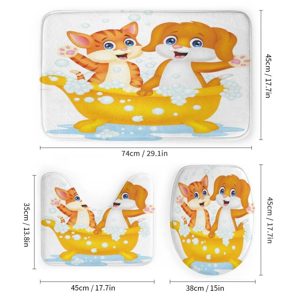 Cartoon Cat and Dog Bath — Detail 1