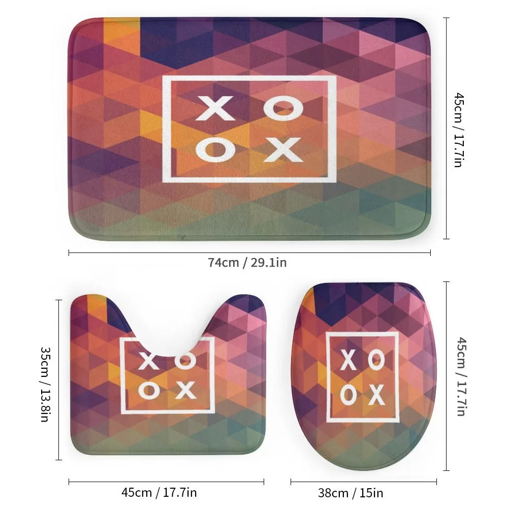 Colorful Geometric Kiss Square — Detail 1