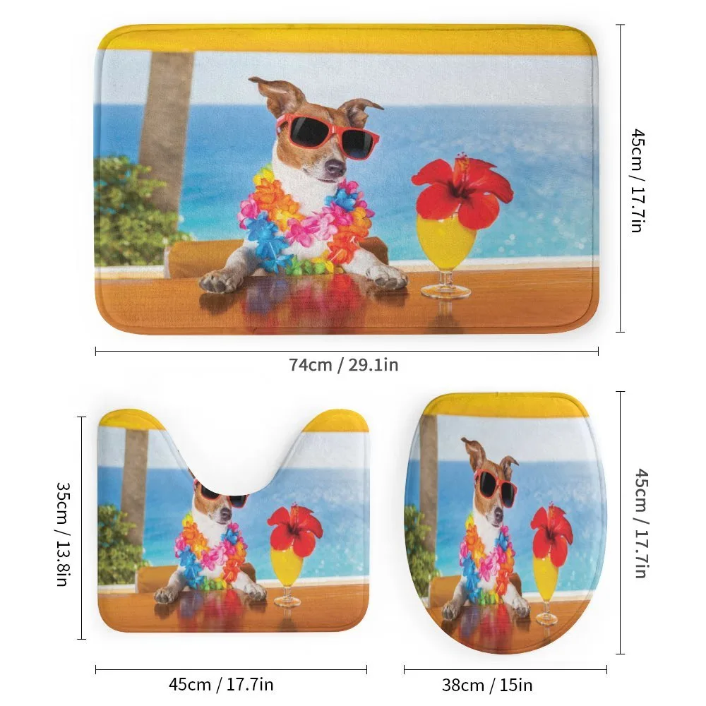 Cool Dog Sitting at Beach Bar — Detail 1