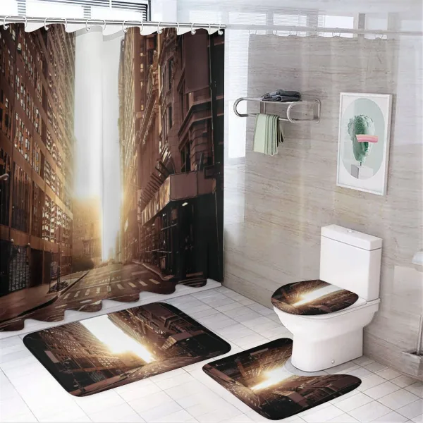 Early Morning Manhattan on a shower curtain