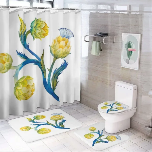 Floral Bouquet Art on a shower curtain