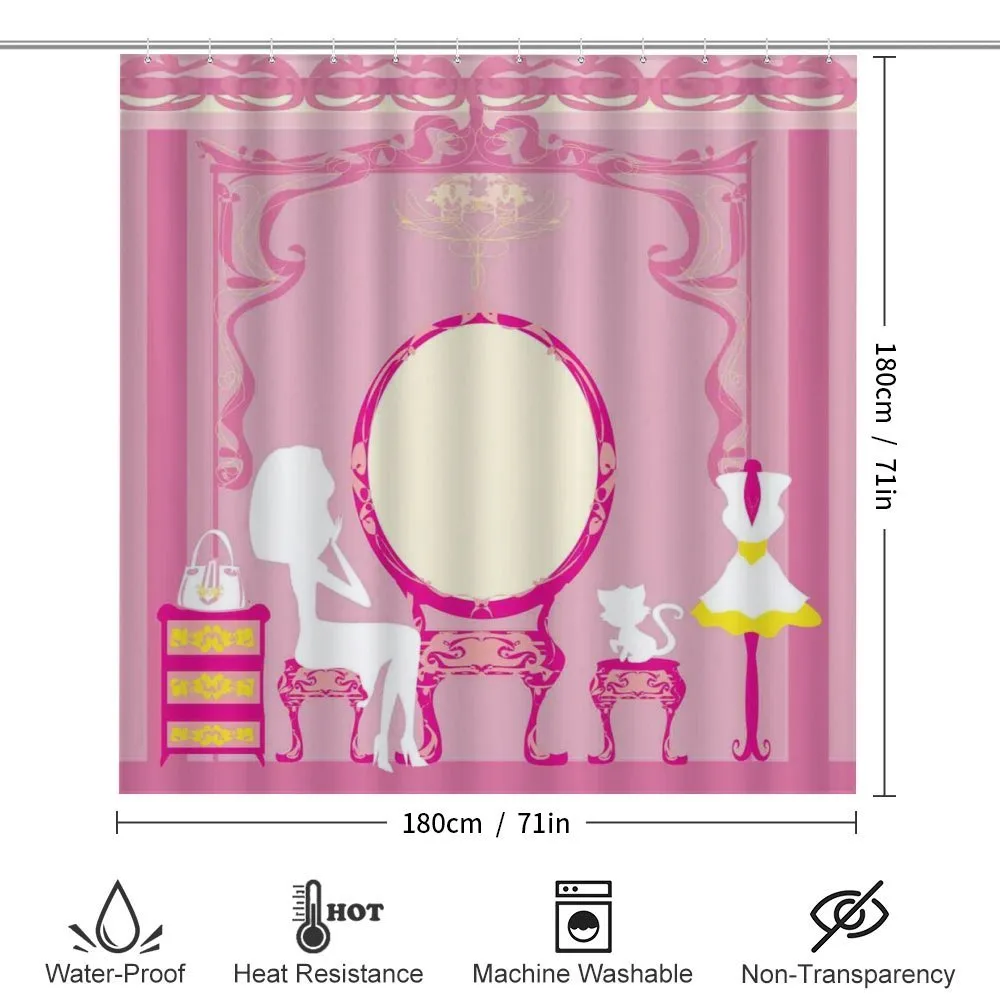 French Lady Cat Mirror — Detail 2