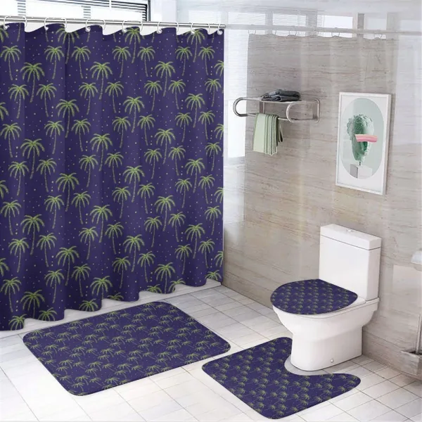 Jungle in Summer Season on a shower curtain