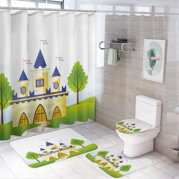 Magic Tale Land Fortress on a shower curtain