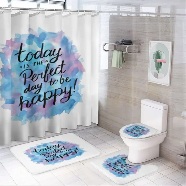 Paint Brush Happy on a shower curtain