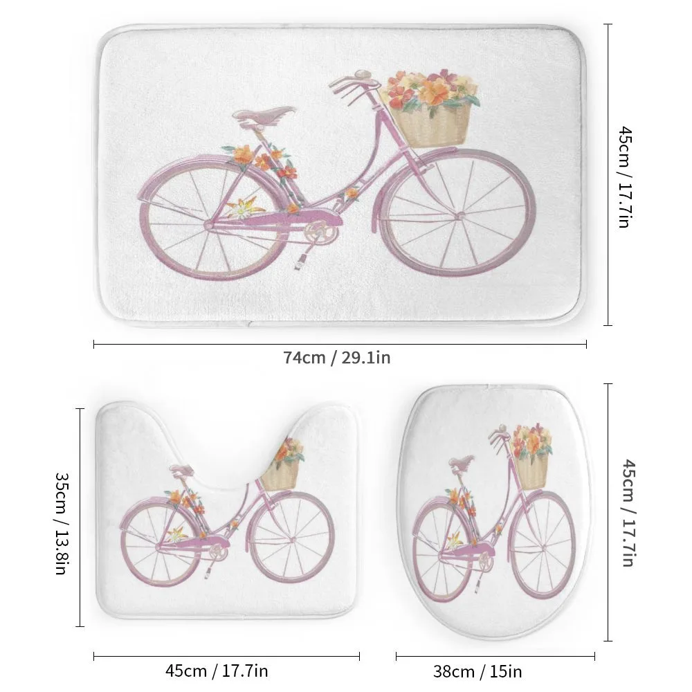 Pink Bike Flowers Art — Detail 1