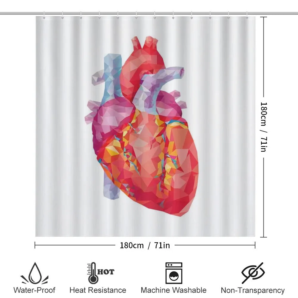 Polygon Art Human Heart — Detail 2