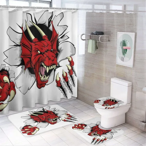 Retro Pop Art Caricature on a shower curtain
