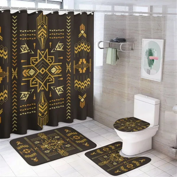 Tribal Vintage Aztec on a shower curtain