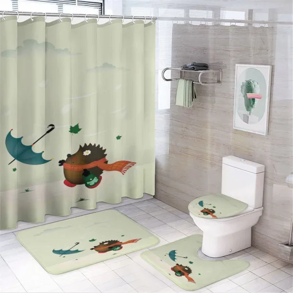 Windynd Rainy Day on a shower curtain