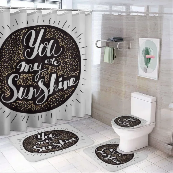 You are My Sunshine Font on a shower curtain