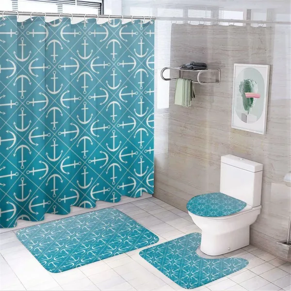 Anchors Nautical on a shower curtain