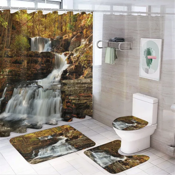 Cascade Delaware on a shower curtain