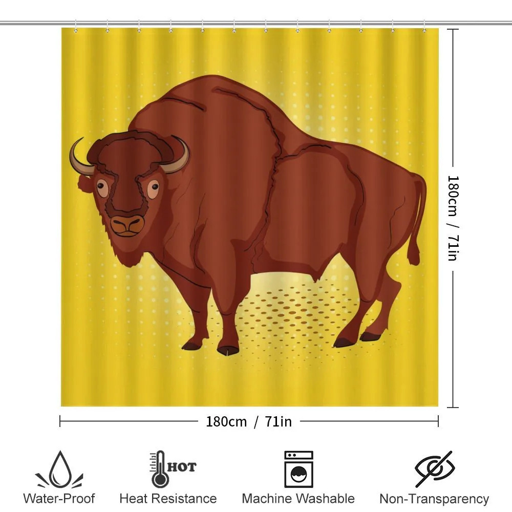 Comic Book Drawn Bison — Detail 2